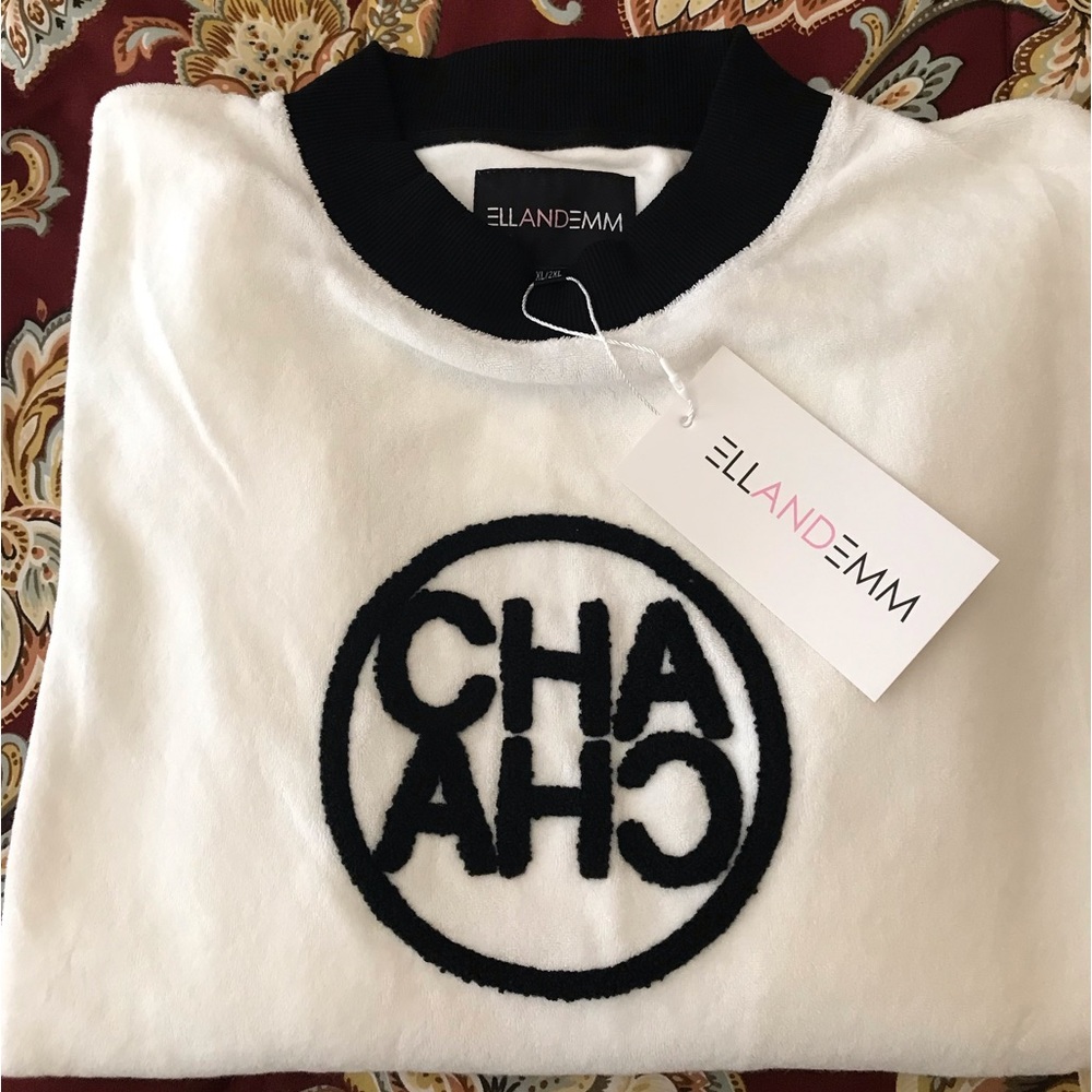 ellandemm Cha Cha Terrycloth Sweatshirt AND Terrycloth Shorts SET